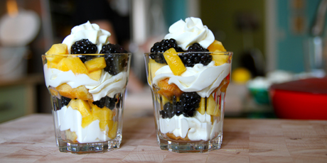 Peach Blackberry Trifles