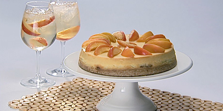 Peach Schnapps Squares with Warmed Peaches