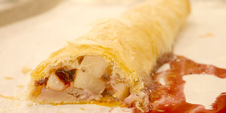 Pear and Currant Jam Strudel