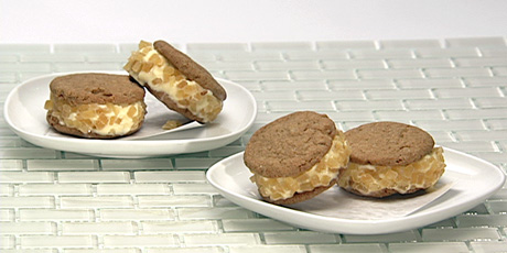 Peppery Gingersnap Ice Cream Sandwiches
