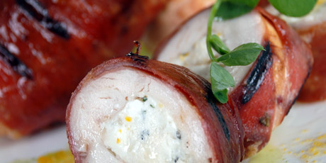Prosciutto Wrapped Chicken Breast Stuffed with Goat Cheese