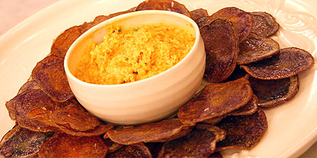 Purple Potato Chips with Maldon Salt