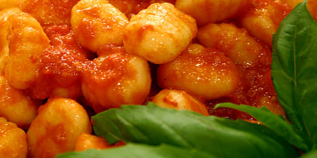 Ricotta Gnocchi with Tomato and Basil Sauce