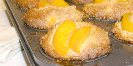 Ricotta Peach Muffins
