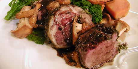 Roasted Lamb Loin with Cabernet Sauce