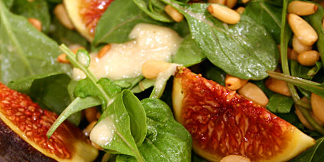 Salad of Arugula, Pinenuts and Figs