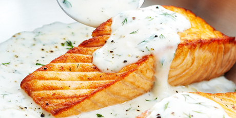 Salmon with Creamy Dill Sauce