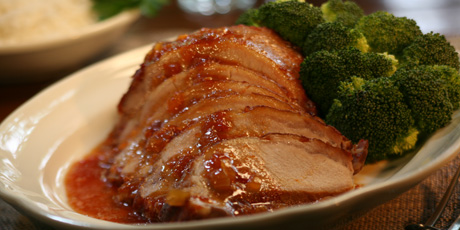 Slow Cooker Pork Roast with Rice and Broccoli