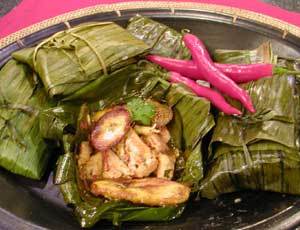 Smoked Chicken in a Banana Leaf