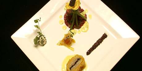 Smoked Dover Sole and Black Truffle Terrine with Nicoise Salad