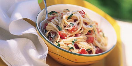 Spaghettini with Fresh Tomato and Basil Sauce