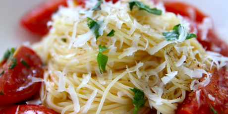 Spaghettini with Tomatoes, Amalfi Style