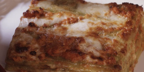 Spinach Lasagna with Bolognese Ragu