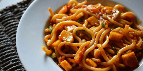Sweet and Spicy Udon Noodles
