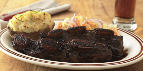 Tangy Short Ribs with Coleslaw and Twice-Baked Potatoes