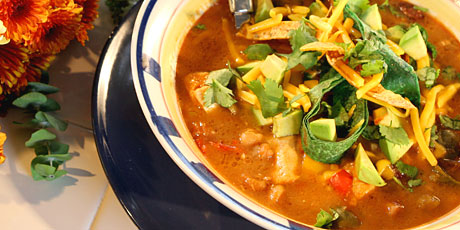 Tex-Mex Soup with Tortillas