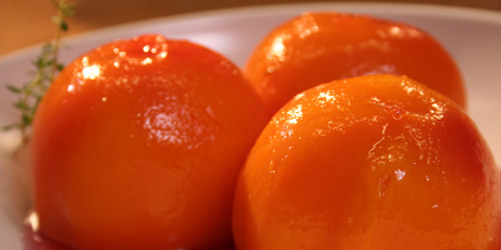 Thyme Poached Peaches