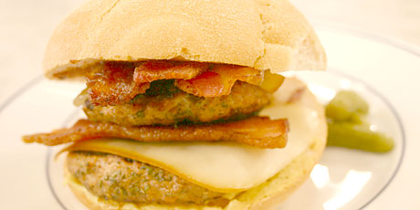 Turkey Burger with Double-Smoked Bacon