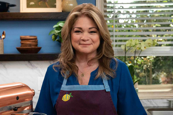 Valerie Bertinelli on the set of Valerie's Home Cooking