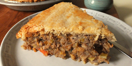 Vegetarian Tourtiere with Cheddar