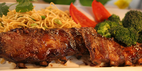 Vietnamese Style Ribs with Noodles and Broccoli