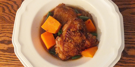 Weeknight Chicken Adobo with Sweet Potatoes