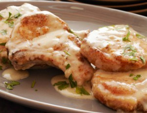 Tyler Florence's Smothered Pork Chops