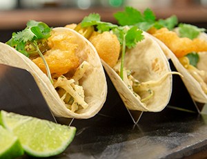 Hawaiian Fish Tacos with Spicy Citrus Slaw & Pickled Jalapenos