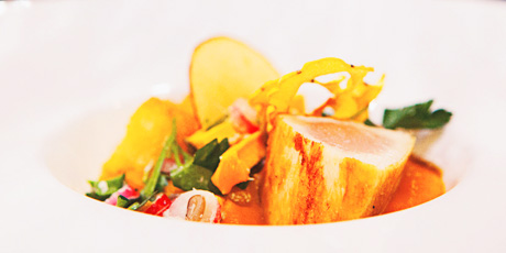 Roasted Albacore Tuna with "Smoked" Autumn Squash Purée