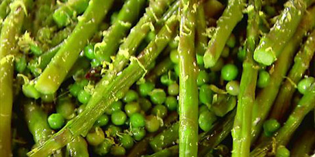Roasted Asparagus and Peas