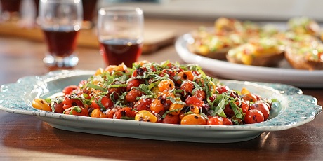 Pan-Roasted Tomatoes with Quick Balsamic Jam