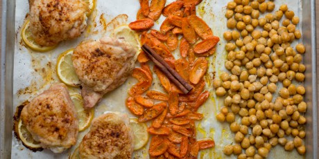 North African Chicken and Chickpeas Sheet Pan Dinner
