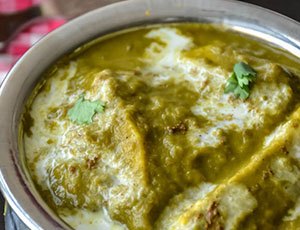 Palak Paneer: Spinach with Indian Cheese