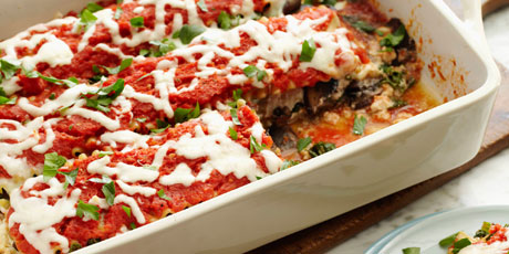 Healthified Kale and Portobello Lasagna