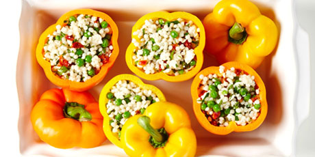 Couscous &amp; Fresh Herb Stuffed Peppers