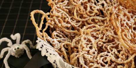 Maple Cinnamon Spider Web Fritters