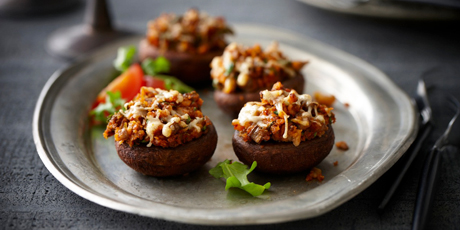 Sun-Dried Tomato-Stuffed Mushrooms