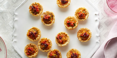 Vegan Potato, Pepper and Olive Phyllo Cups