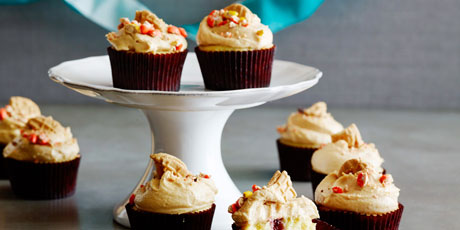 Jelly-Filled Cupcakes with Peanut Butter Frosting