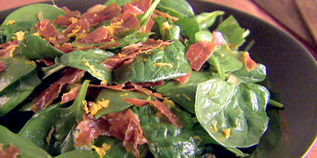 Giada's Spinach Salad with Orange Vinaigrette