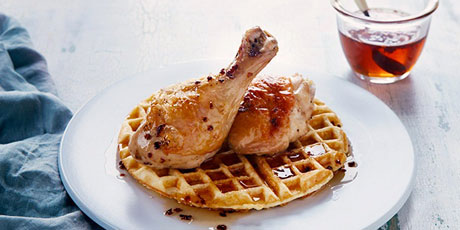 Butter Roasted Chicken with Grit Waffles