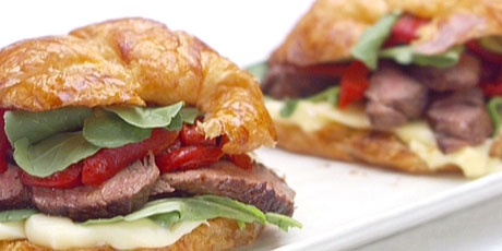 Parisian Steak and Cheese Croissant Sandwiches