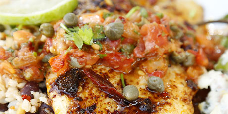 Spicy Fish with Tomato Salsa