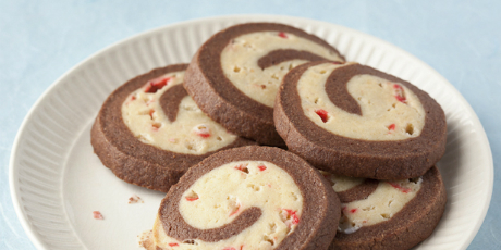 Chocolate Peppermint Pinwheel Cookies