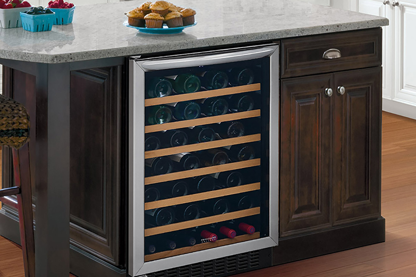 Frigidaire 52-bottle Stainless Steel Built-in Wine Cooler with LED Digital Control