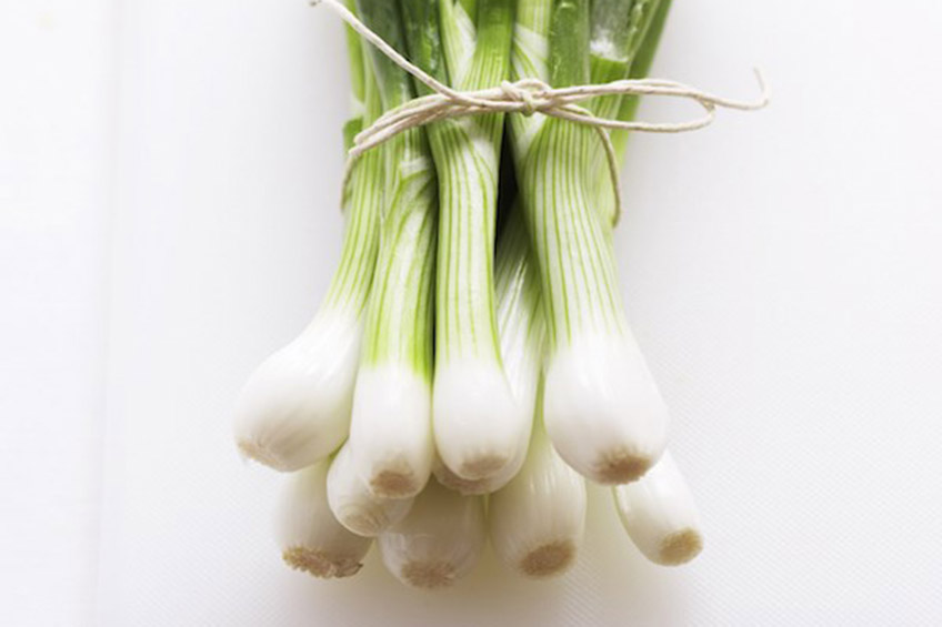 A bunch of green onions