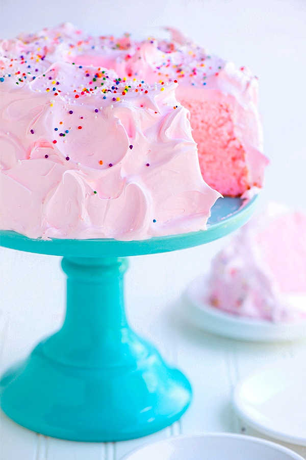 Perfectly Pink Angel Food Cake