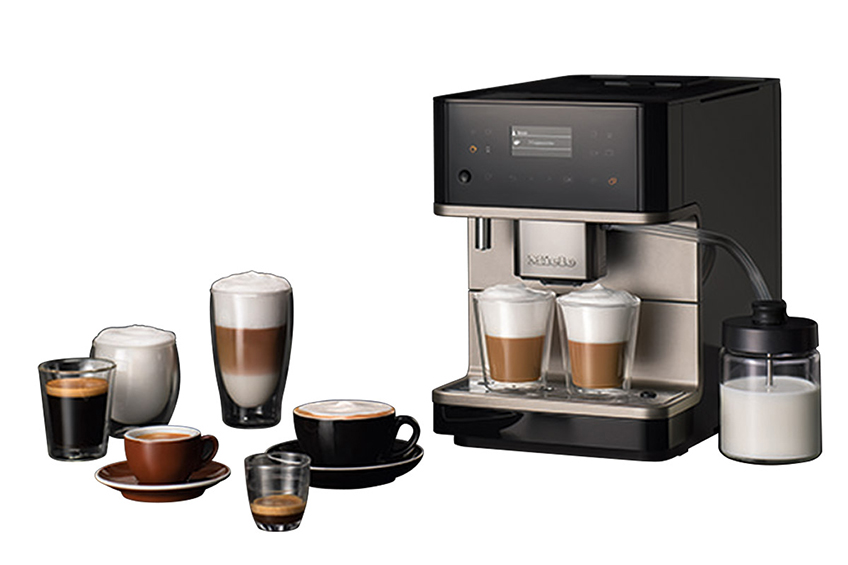 Miele Milk Perfection Countertop Coffee Machine, Obsidian Black with Bronze Pearl Finish