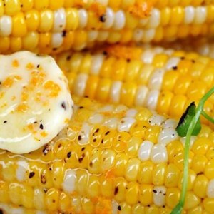 Sweet Grilled Corn on the Cob with Orange Butter