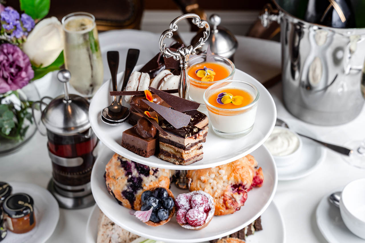 High tea service at Bacchus in Vancouver